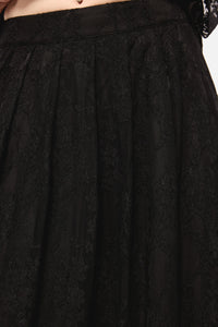 Dangerfield NZ - Dark Pieridae Maxi Lace Skirt - black
