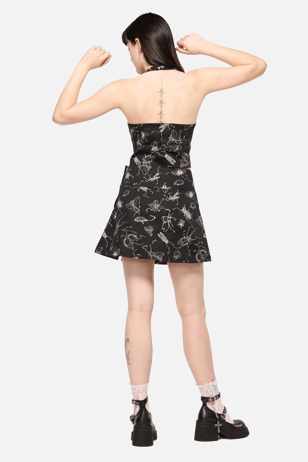 Dangerfield NZ - Dark Pieridae Print Skort - black