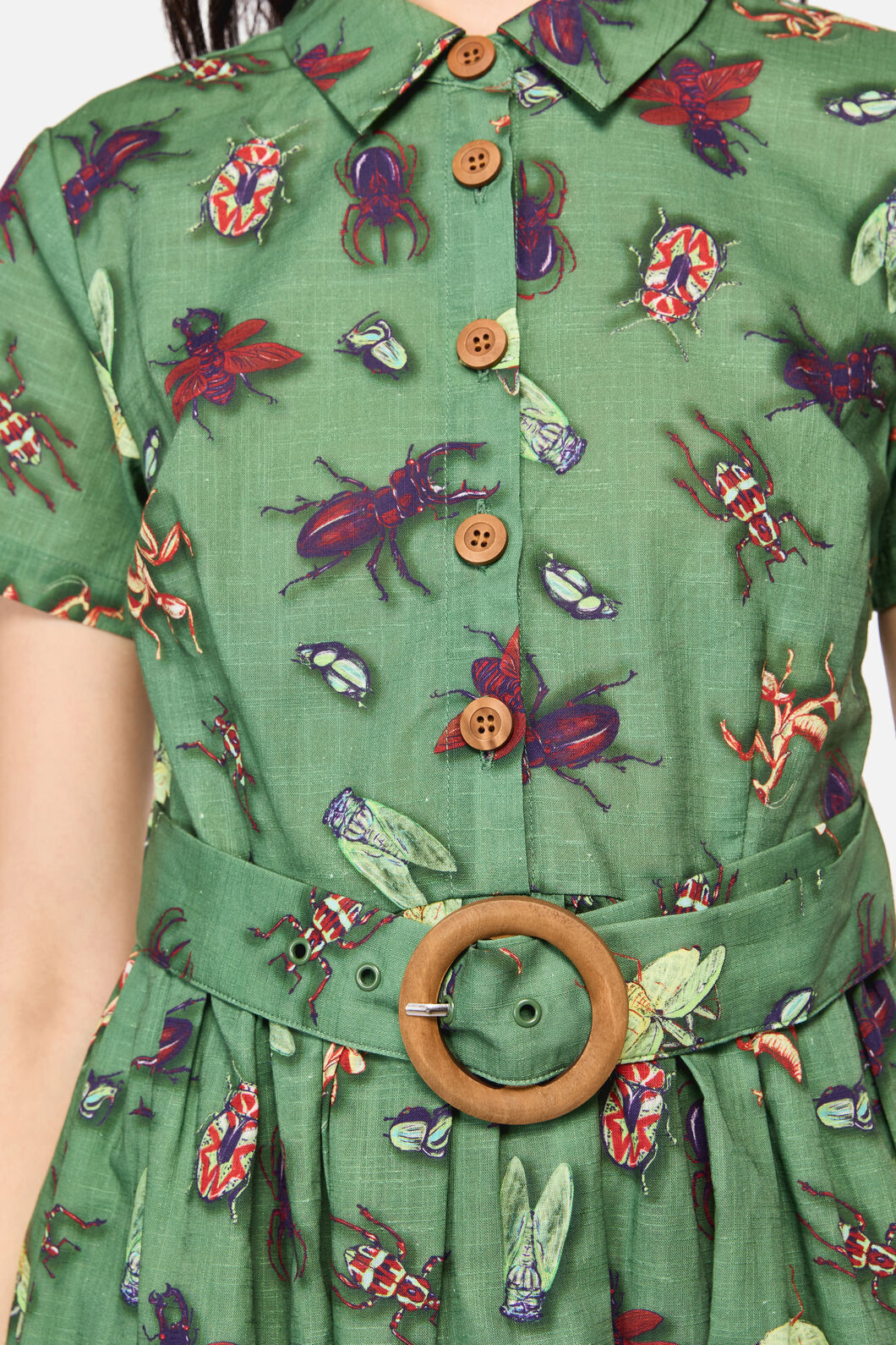 Dangerfield NZ - Entomology Print Dress - green