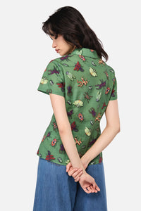 Entomology Print Blouse