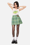 Dangerfield NZ - InsectObsessedTartanMiniSkirt - teal