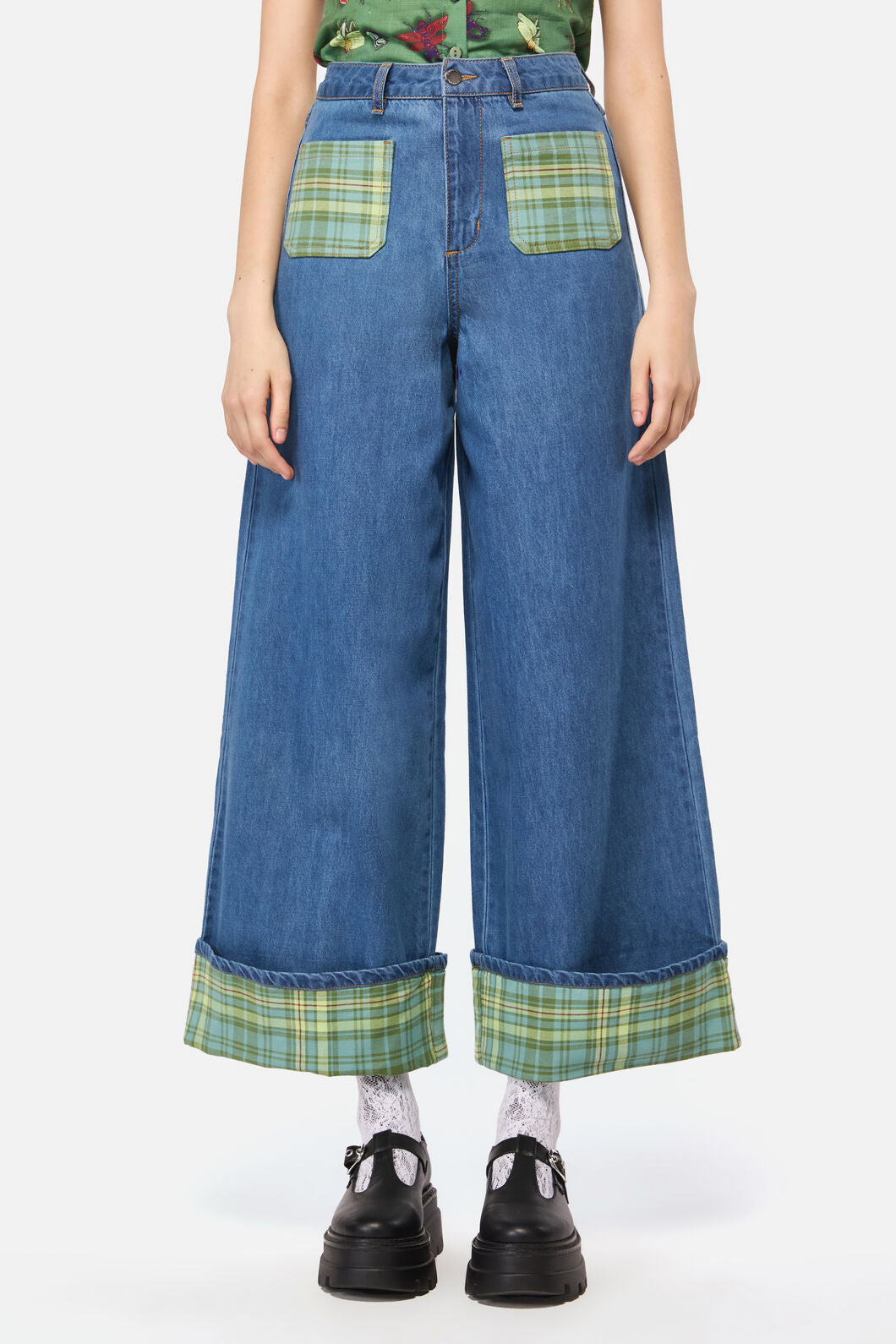 Dangerfield NZ - Insect Obsessed TartanCuffJean - blue