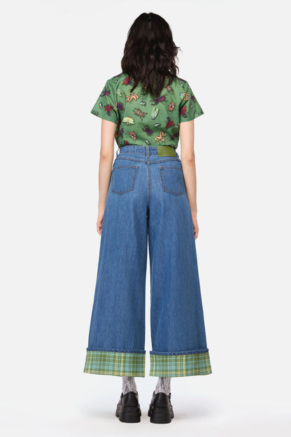 Dangerfield NZ - Insect Obsessed TartanCuffJean - blue