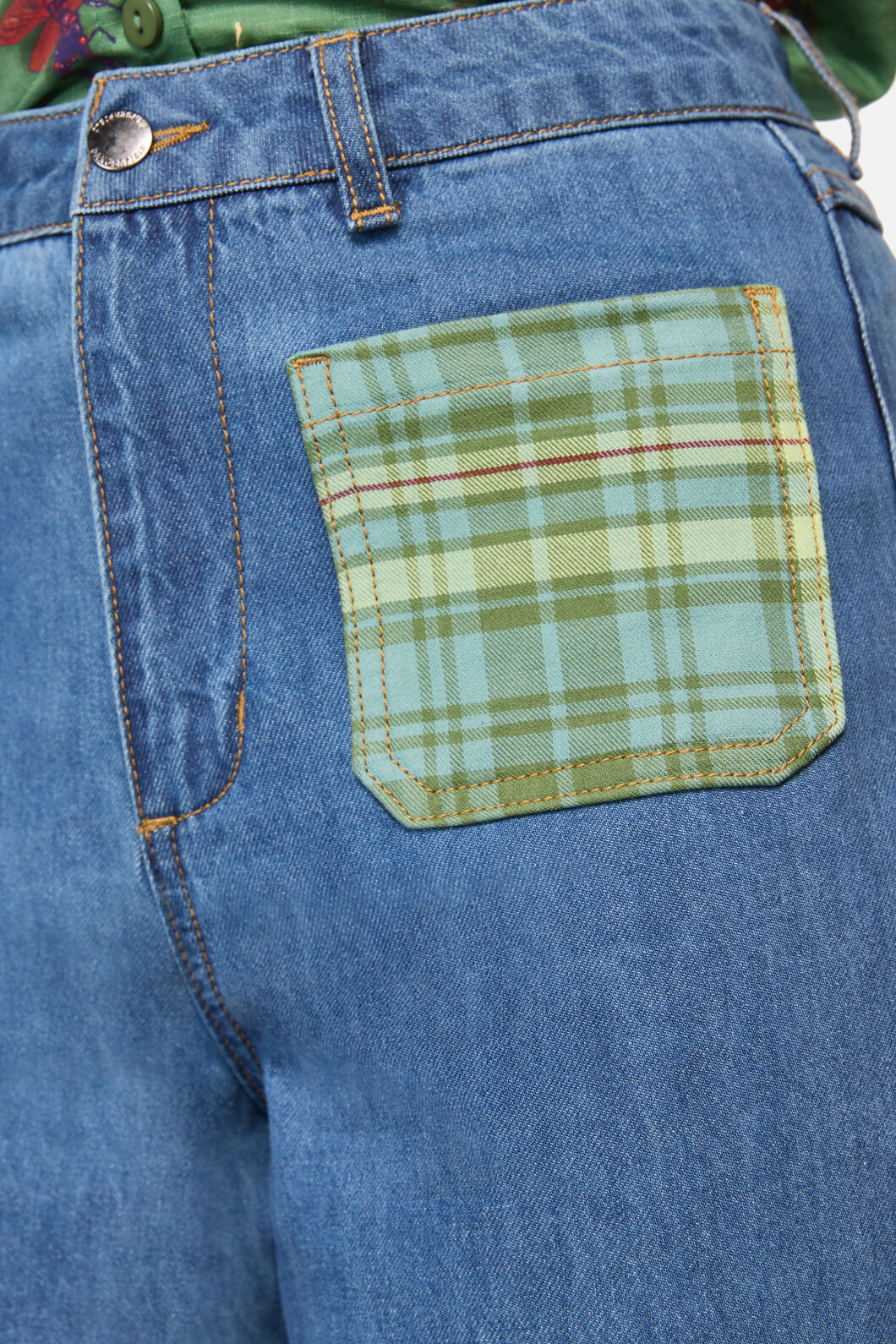 Dangerfield NZ - Insect Obsessed TartanCuffJean - blue