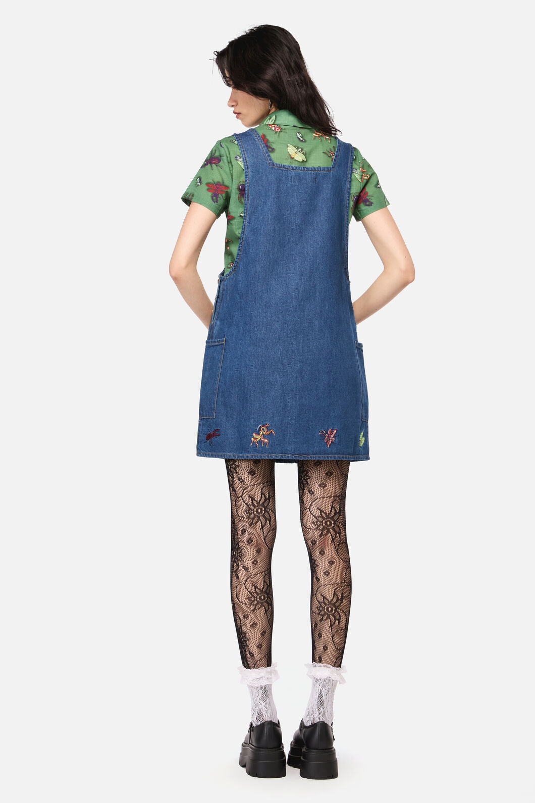 Dangerfield NZ - Bugs GaloreEmbroideredPinafore - blue