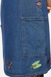 Dangerfield NZ - Bugs GaloreEmbroideredPinafore - blue