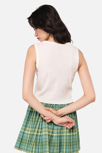 Dangerfield NZ - Entomology Ribbed Tank Top - cream