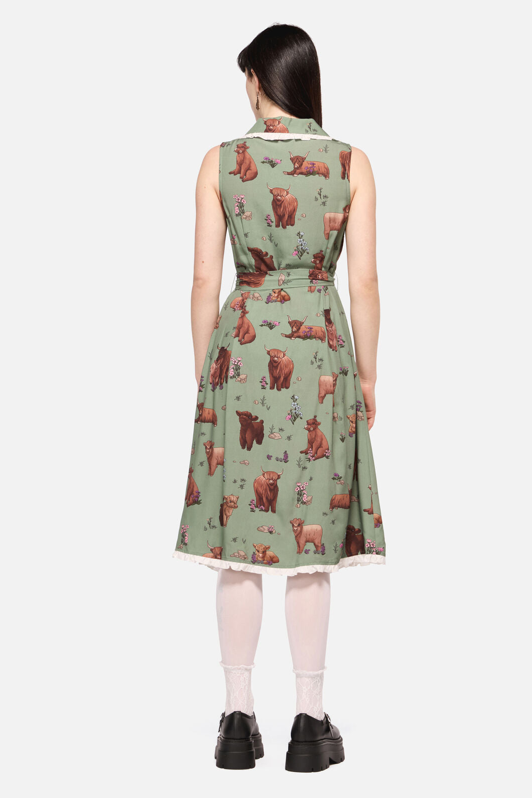 Dangerfield NZ - Highland Fling Ruffle Dress - green