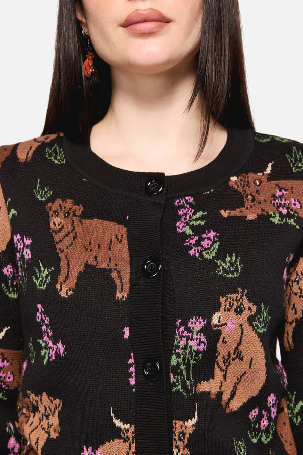 Dangerfield NZ - Highland Fling Cardi - black