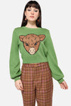 Dangerfield NZ - Grazing Cow Knit Jumper - green