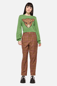 Dangerfield NZ - Grazing Cow Knit Jumper - green