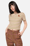 Dangerfield NZ - Grazing Stripe Pocket Tee - rainbow