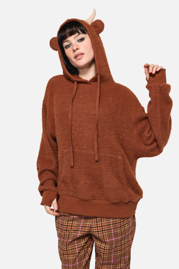 Dangerfield NZ - Shaggy Highland Hoodie - ginger