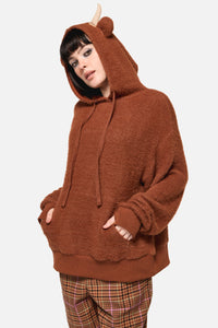 Dangerfield NZ - Shaggy Highland Hoodie - ginger