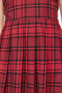 Dangerfield NZ - Over It Tartan Dress - red
