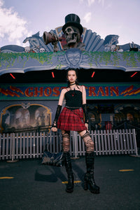Dangerfield NZ - Over It Tartan Dress - red