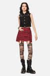 Dangerfield NZ - Over It Tartan Mini Skirt - red