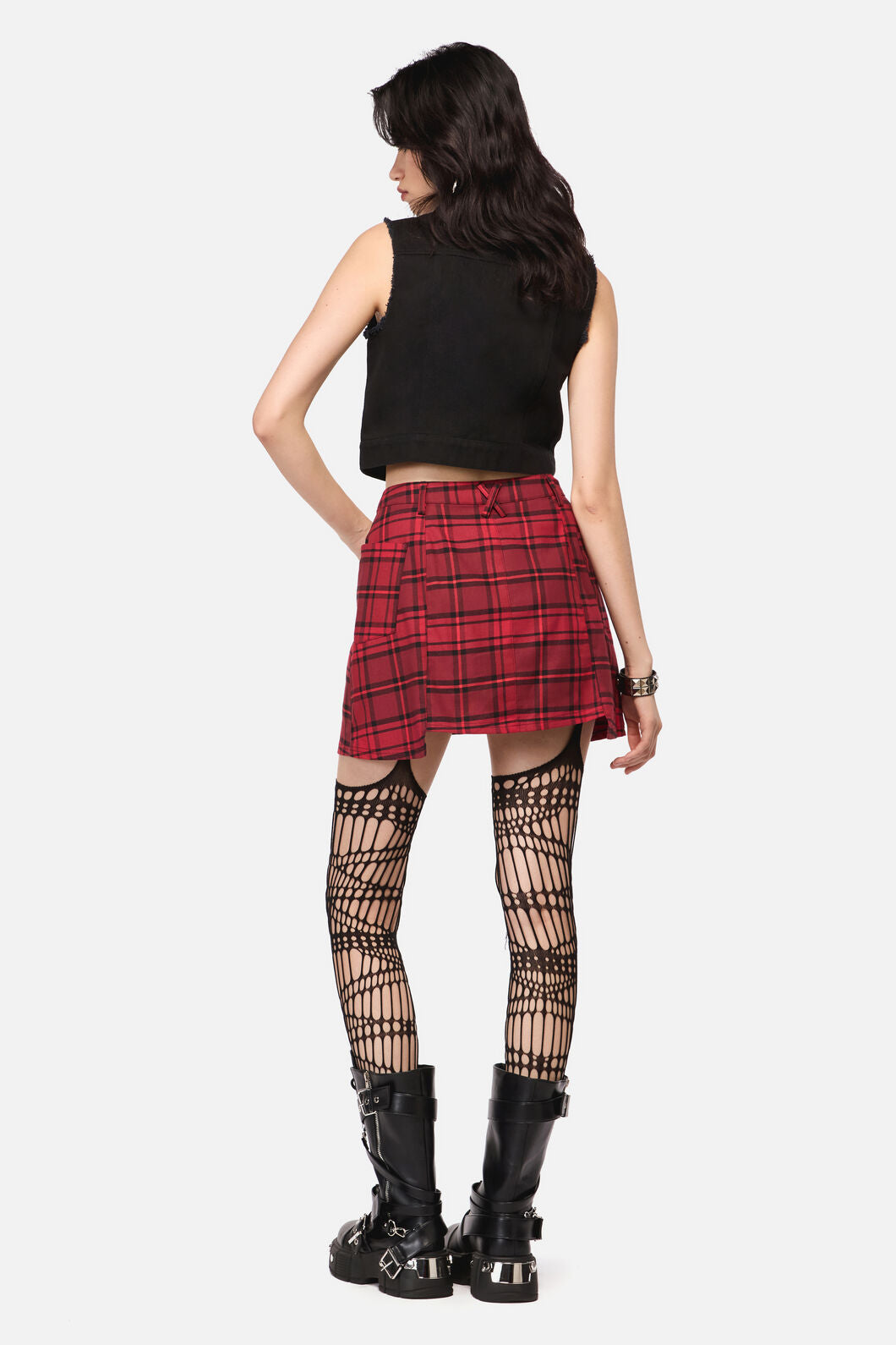 Dangerfield NZ - Over It Tartan Mini Skirt - red