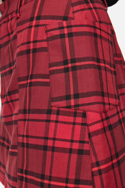 Dangerfield NZ - Over It Tartan Mini Skirt - red