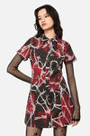 Dangerfield NZ - Sharp Hearted Mini Dress - multi