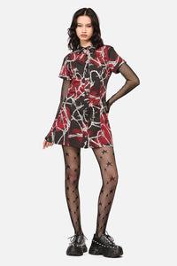 Dangerfield NZ - Sharp Hearted Mini Dress - multi