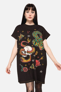 Dangerfield NZ - Lawless Oversized Tee Dress - black