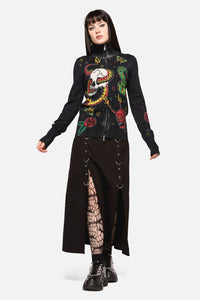 Dangerfield NZ - Lawless Grunge Zip Cardigan - black