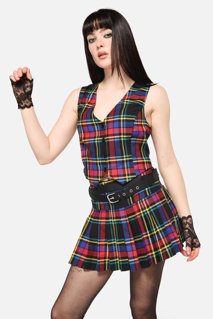 Dangerfield NZ - Anarchic Tartan Vest - multi