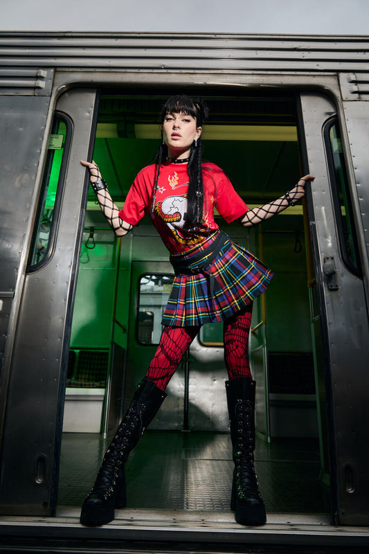 Dangerfield NZ - Anarchic Tartan Skort - multi