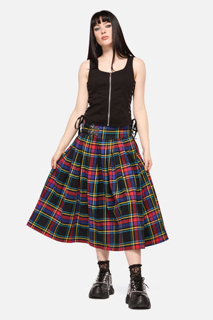 Dangerfield NZ - Anarchic Tartan Midi Skirt - multi