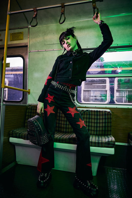 Dangerfield NZ - Catwalk Assassin Denim Jacket - black-red