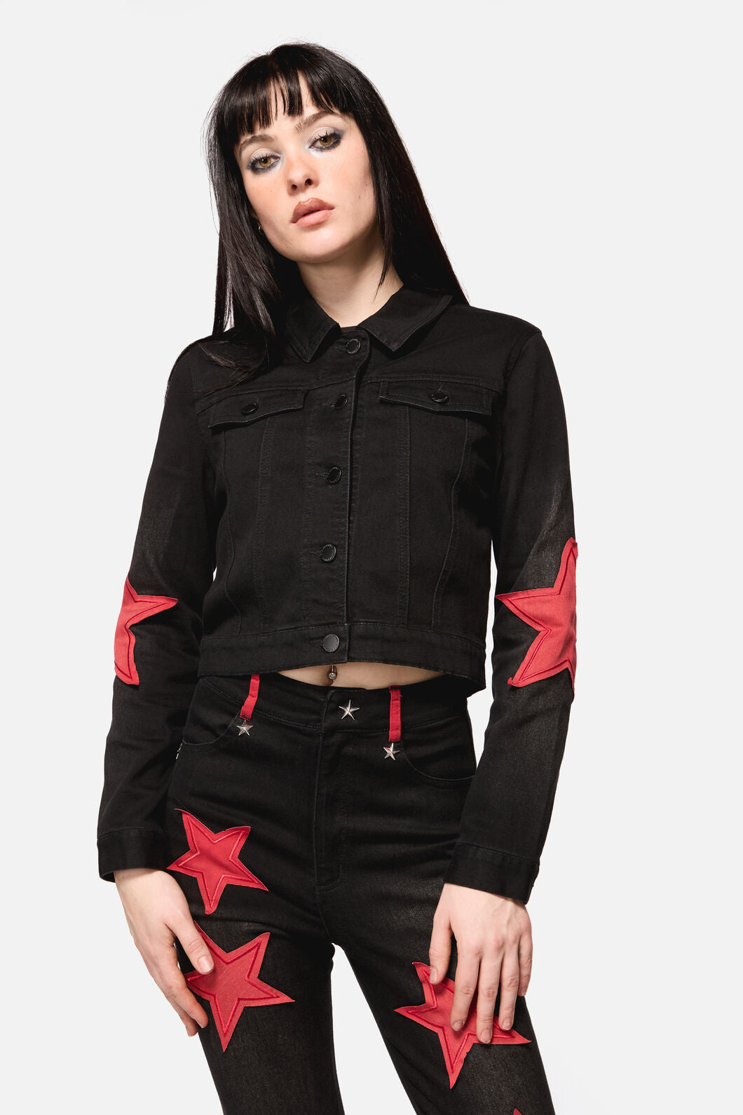 Dangerfield NZ - Catwalk Assassin Denim Jacket - black-red