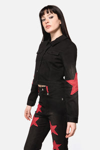 Dangerfield NZ - Catwalk Assassin Denim Jacket - black-red