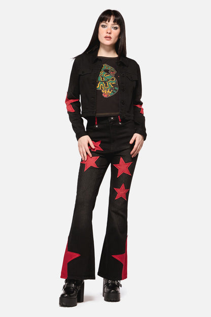 Dangerfield NZ - Catwalk Assassin Denim Jacket - black-red