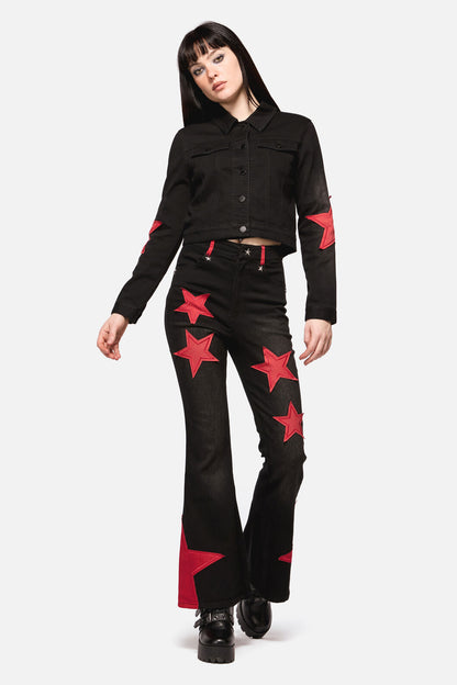 Dangerfield NZ - Catwalk Assassin Denim Jacket - black-red