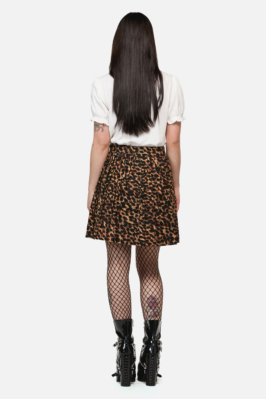 Dangerfield NZ - Leopard Print Grunge Skirt - brown