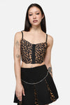 Dangerfield NZ - Leopard Print Grunge Top - brown