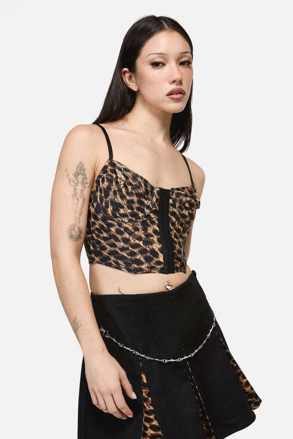 Dangerfield NZ - Leopard Print Grunge Top - brown