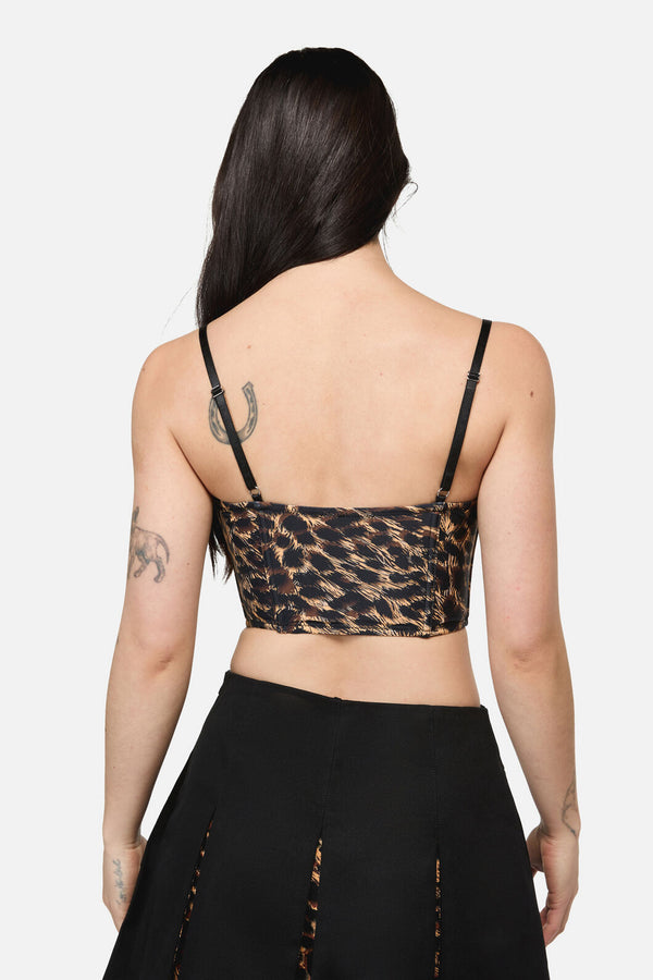 Dangerfield NZ - Leopard Print Grunge Top - brown