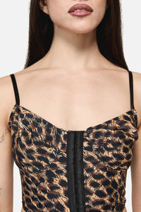 Dangerfield NZ - Leopard Print Grunge Top - brown