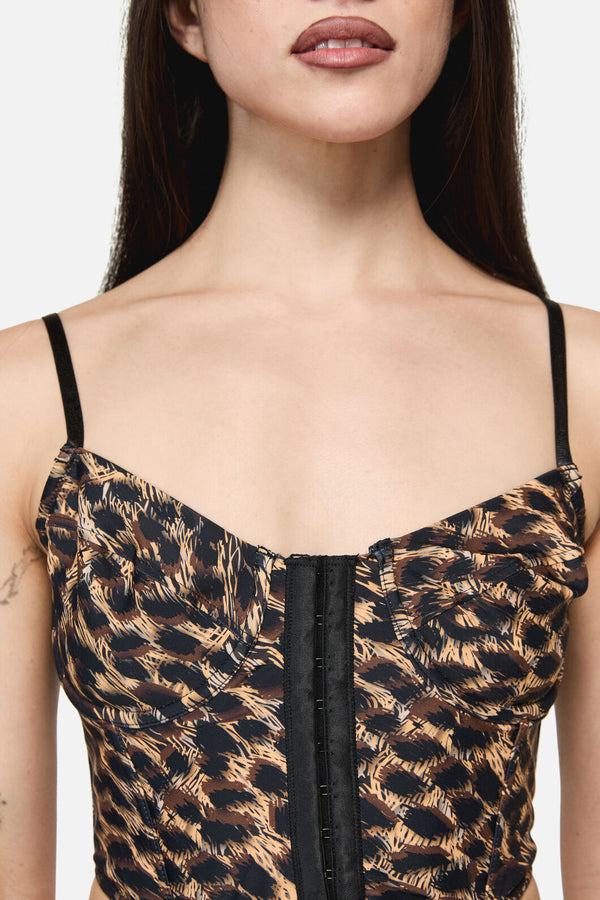 Dangerfield NZ - Leopard Print Grunge Top - brown