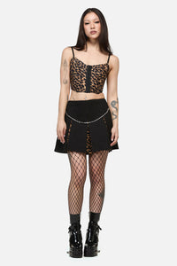 Dangerfield NZ - Leopard Print Grunge Top - brown