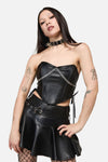 Dangerfield NZ - Roxi Goth Chain Trim Corset - black