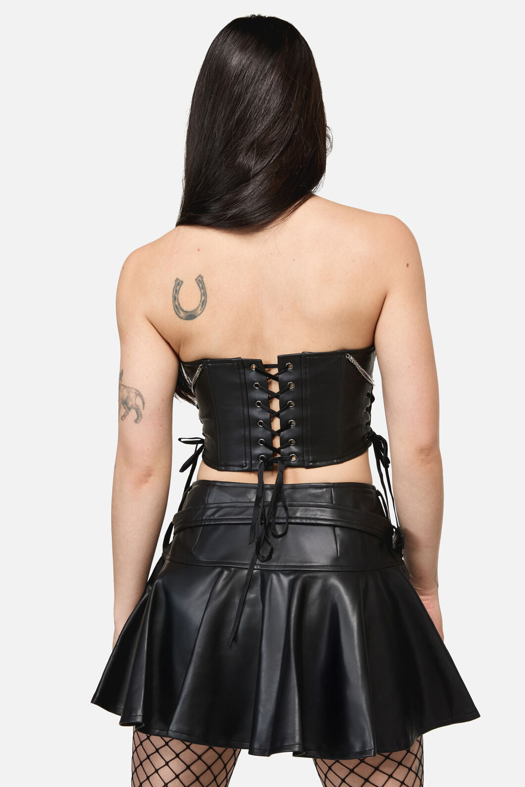 Dangerfield NZ - Roxi Goth Chain Trim Corset - black