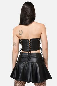 Dangerfield NZ - Roxi Goth Chain Trim Corset - black