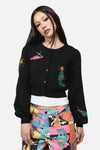 Dangerfield NZ - Galactic Print Cardigan - black