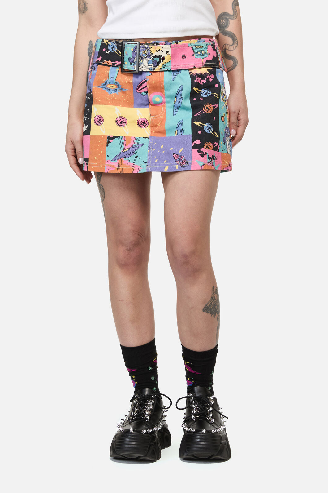 Dangerfield NZ - Galactic Print Micro Skort - multi