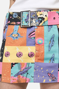 Dangerfield NZ - Galactic Print Micro Skort - multi