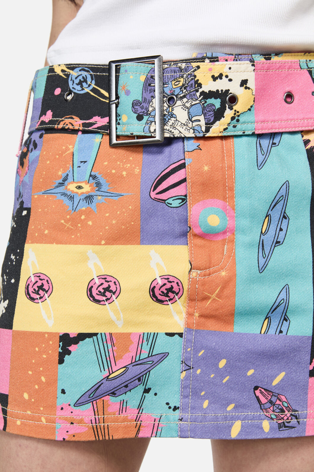 Dangerfield NZ - Galactic Print Micro Skort - multi