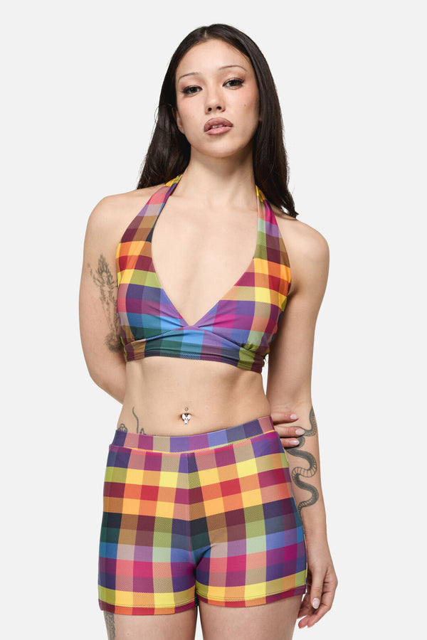 Dangerfield NZ - Cosy Check Bikini Top - multi